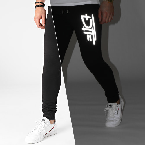 Pantalon Jogging Réfléchissant Logo Noir