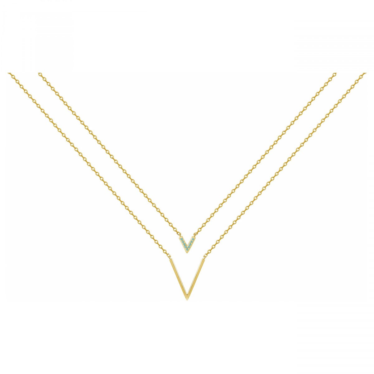 Collier multi-chaînes en Plaqué Or