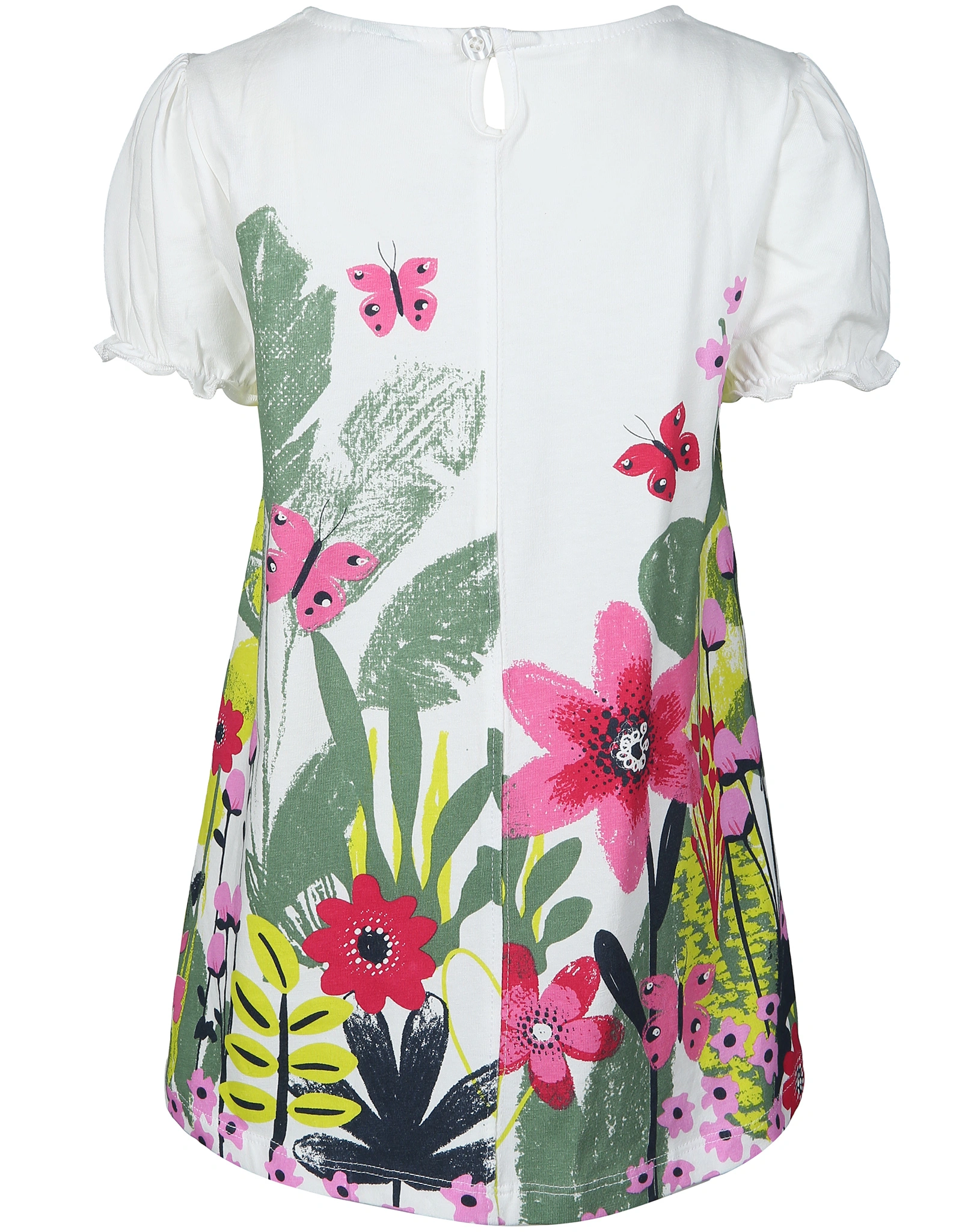 Kurzarmkleid GREENHOUSE in weiß/bunt