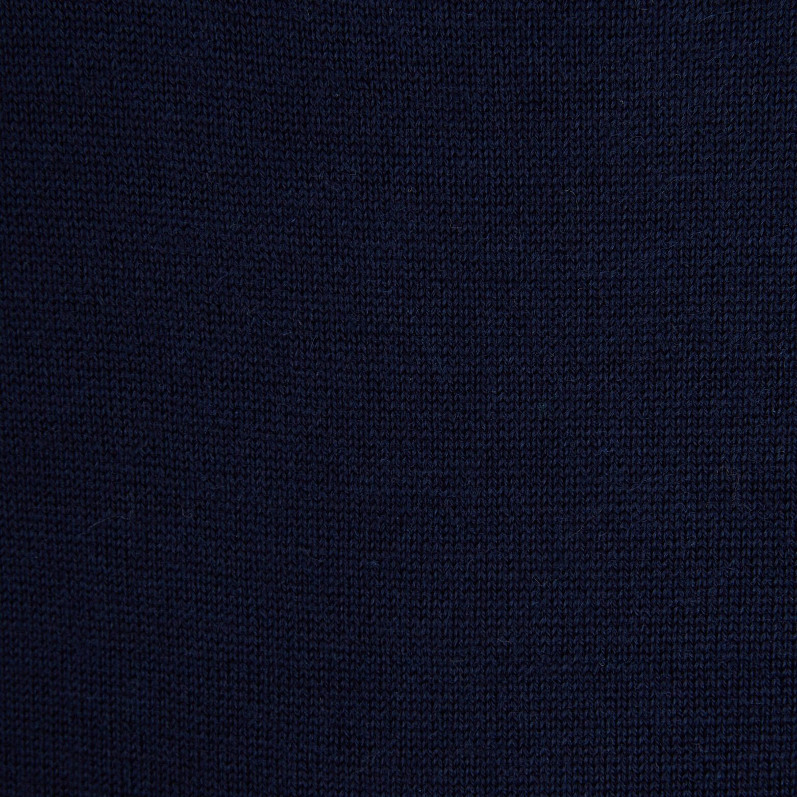 Pull col rond en laine mérinos Bleu moyen