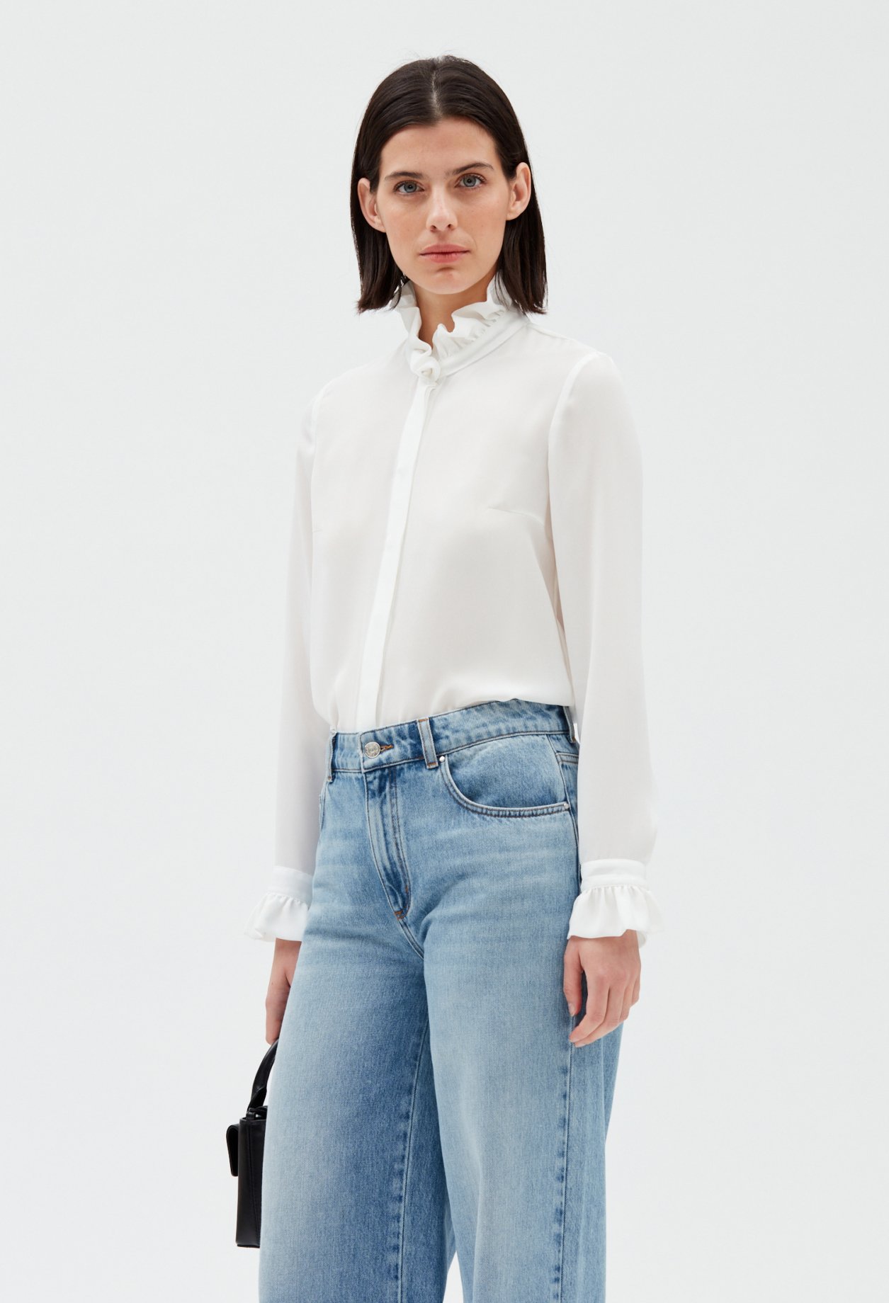 Chemise col victorien ecrue
