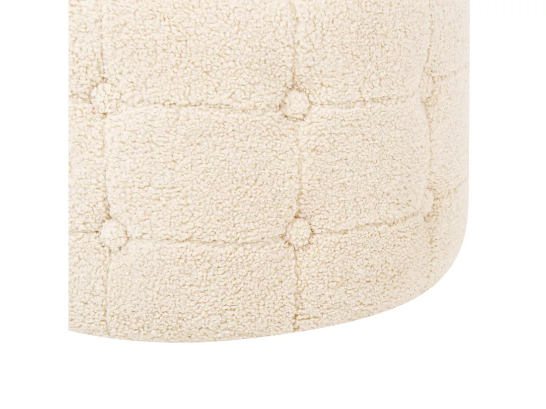 Repose-pieds bouclé beige TAMPA