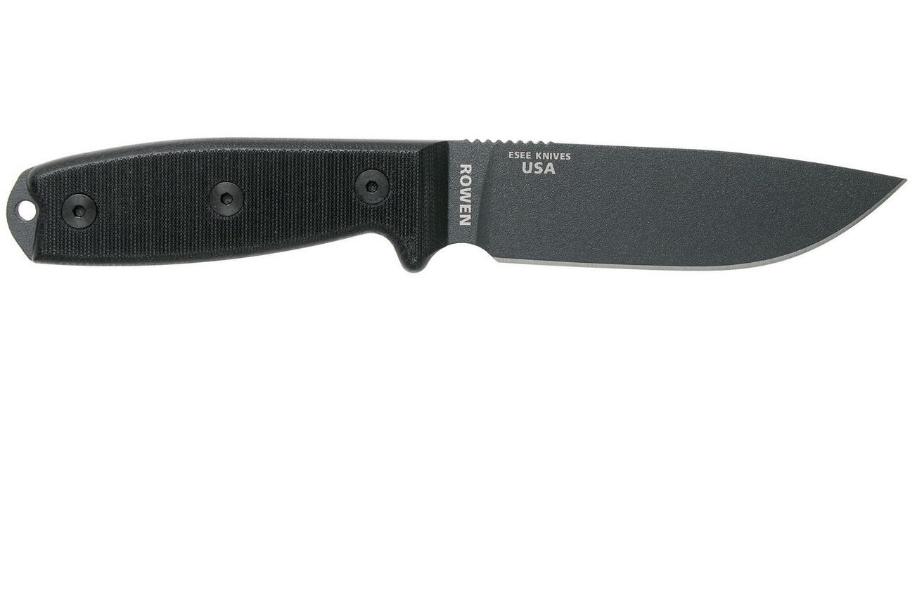 ESEE Model 4 Tactical Gunsmoke, black handle 4P-TG-B met schede   clip