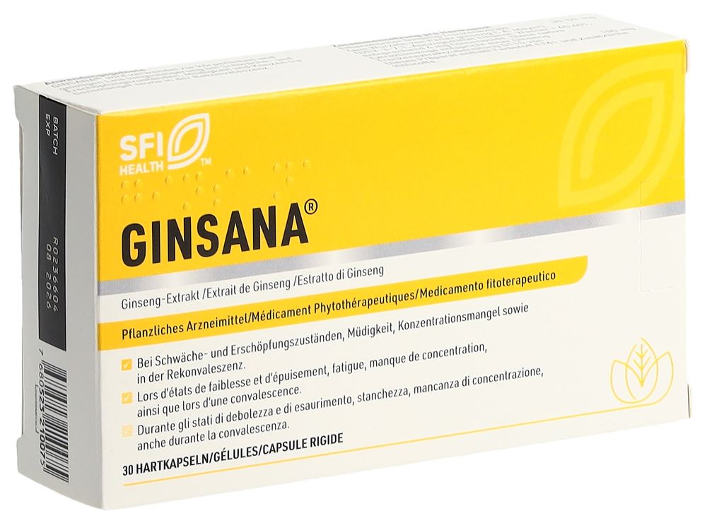 GINSANA Kaps Blist 30 Stk<br>30 Stück, Blister, Hartkapsel