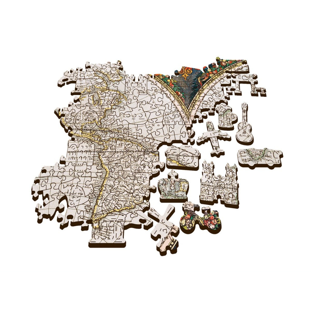 Puzzle Wood Craft - Ancient World Map - 1000 Pièces