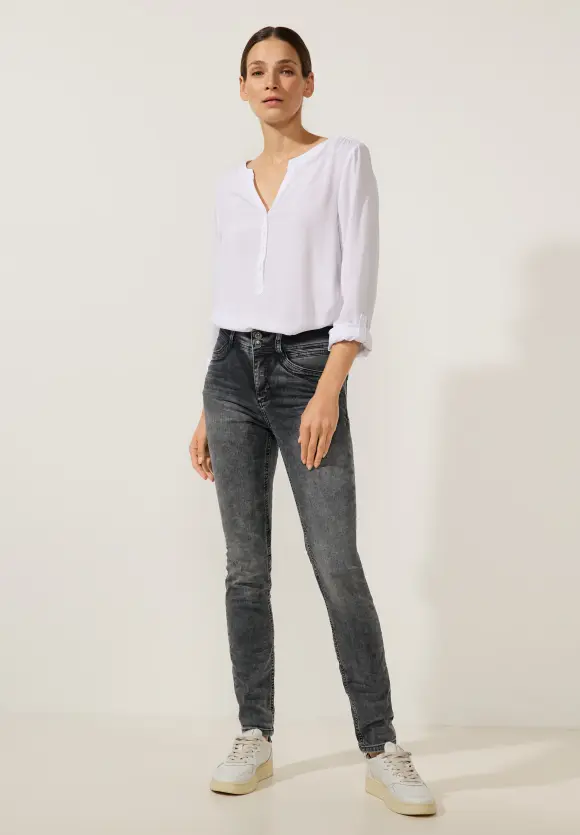 Graue Slim Fit Jeans - authentic dark grey wash