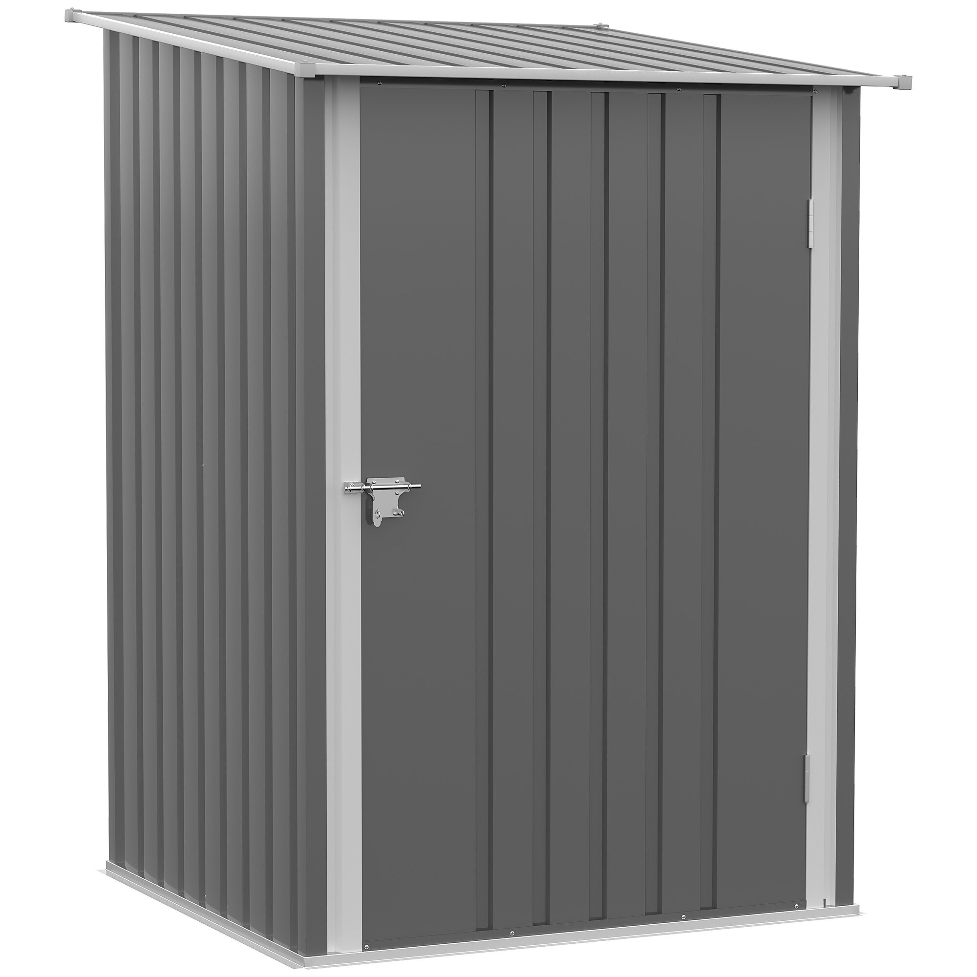 Outsunny Gerätehaus mit geneigtem Dach für leichteren Wasserabfluss braun 100B x 103T x 160H cm
