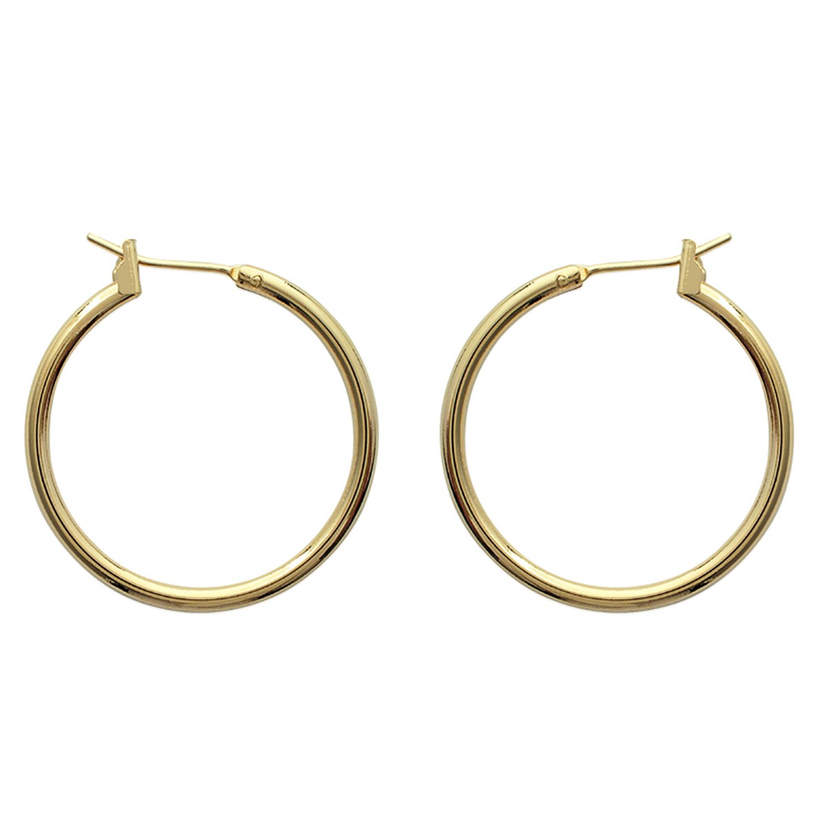 Boucles d'oreilles Brillaxis créoles plaqué or 25 mm