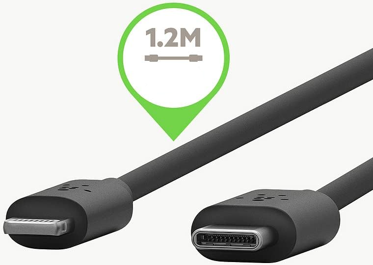 (1.2m) Boost Charge USB C auf Lightning Ladekabel Datenkabel (F8J239bt04-BLK) - Schwarz