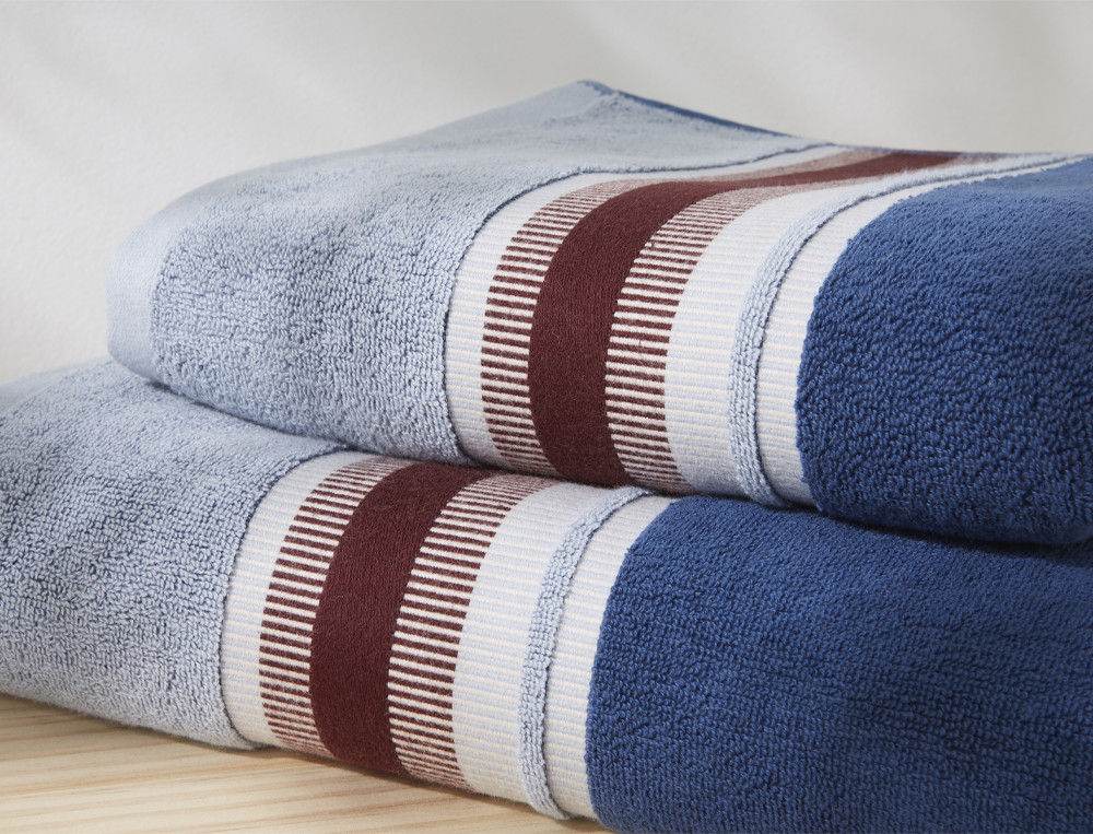 Linge de bain liteau-Bleu évasion