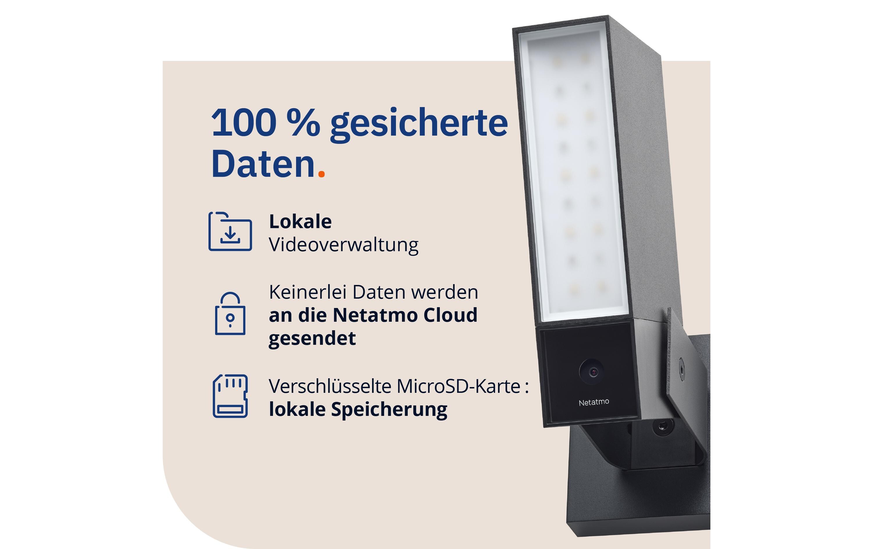 Netzwerkkamera Smarte Aussenkamera mit Sirene<br>Netatmo Smarte Aussenkamera mit Sirene