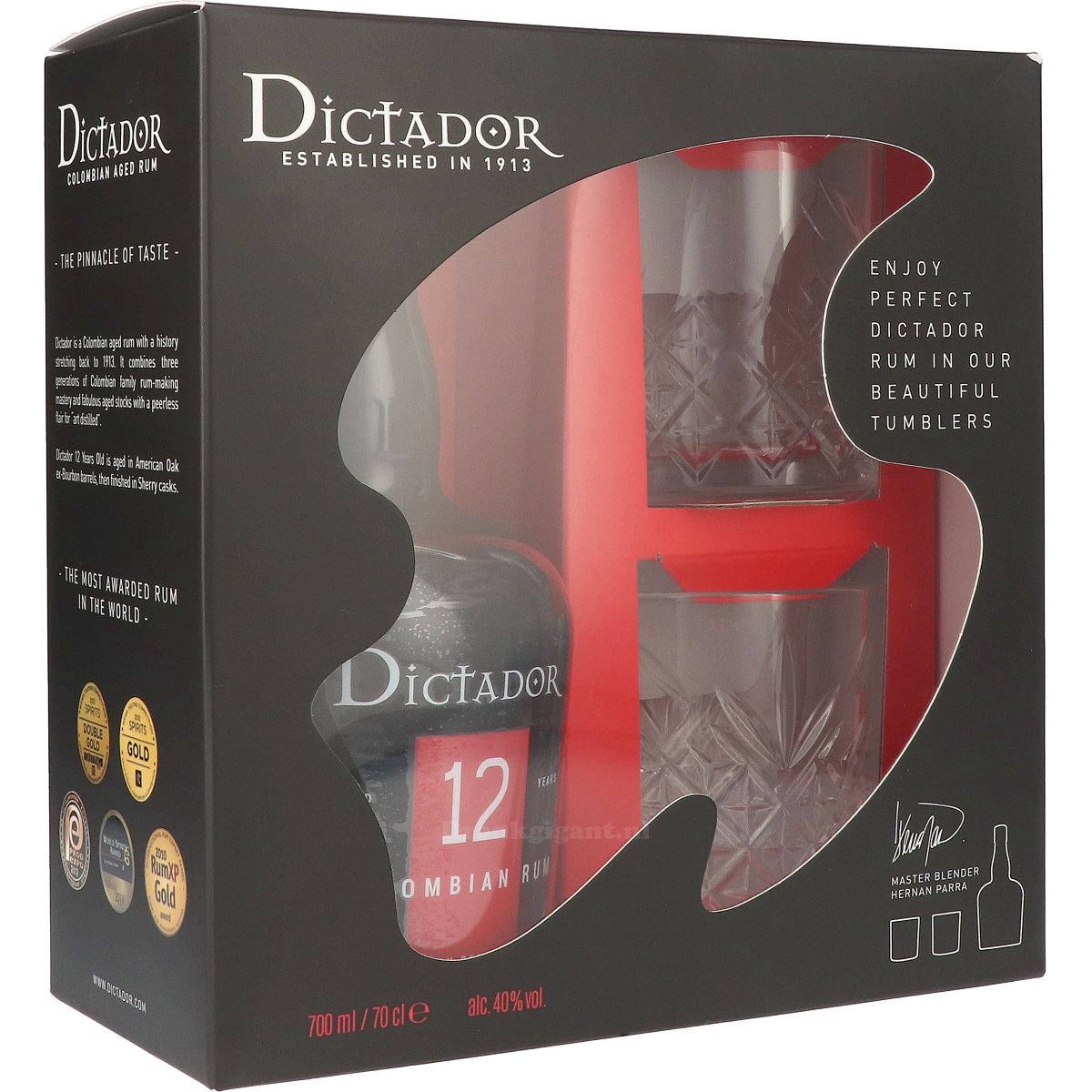 Dictador 12 Years Cadeaupakket 70 cl