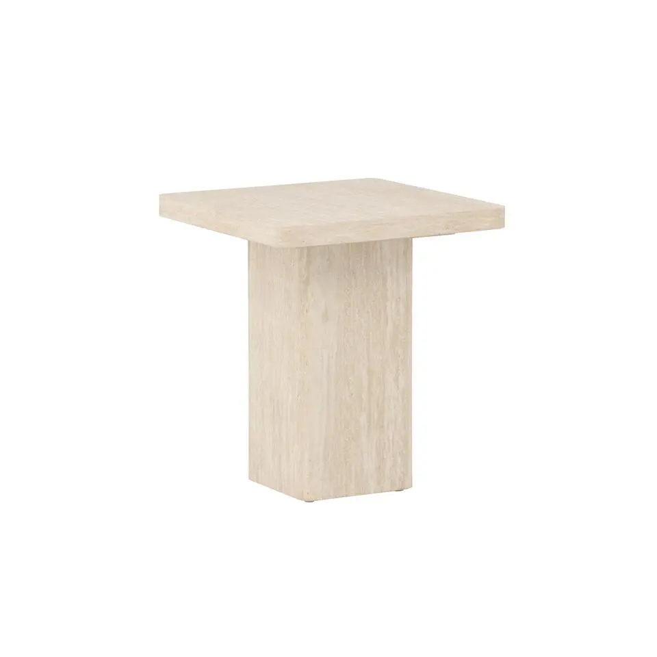 Salontafel Vierkant - Beige MDF - 50x50x56cm - Qvart
