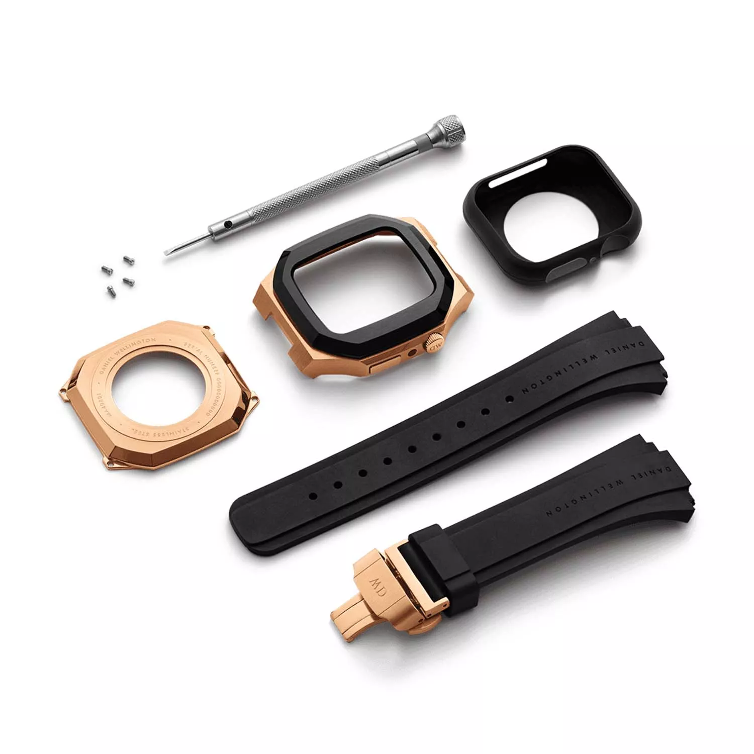 Daniel Wellington Switch 40 mm rose gold Gummirem DW01200001