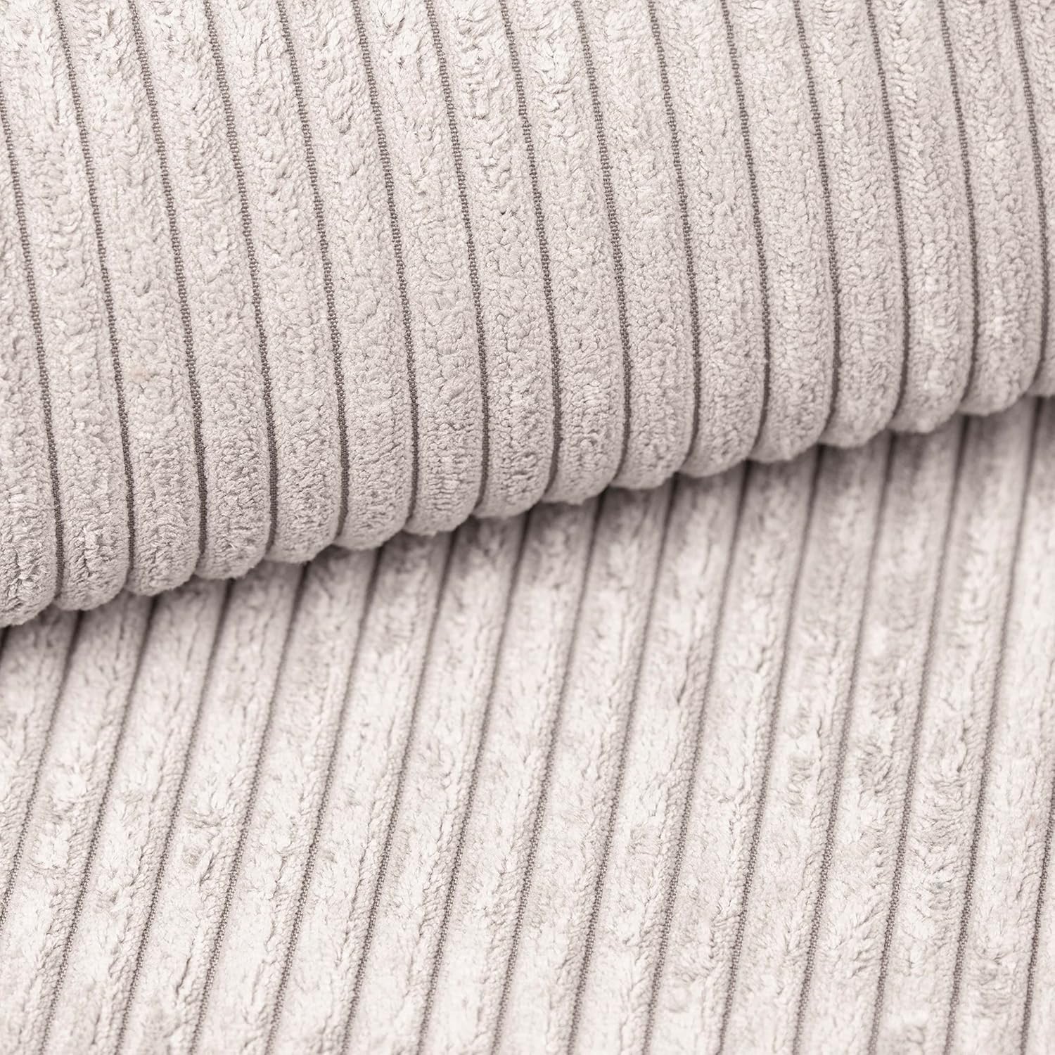 chilly pilley® Elegante Palettenkissen aus Cord – Hochwertiges Sitz- & Rückenkissen Set mit modernem Design, Sitzpolster mit Schaumstoffkern & Rückenkissen (2er Set, Creme)