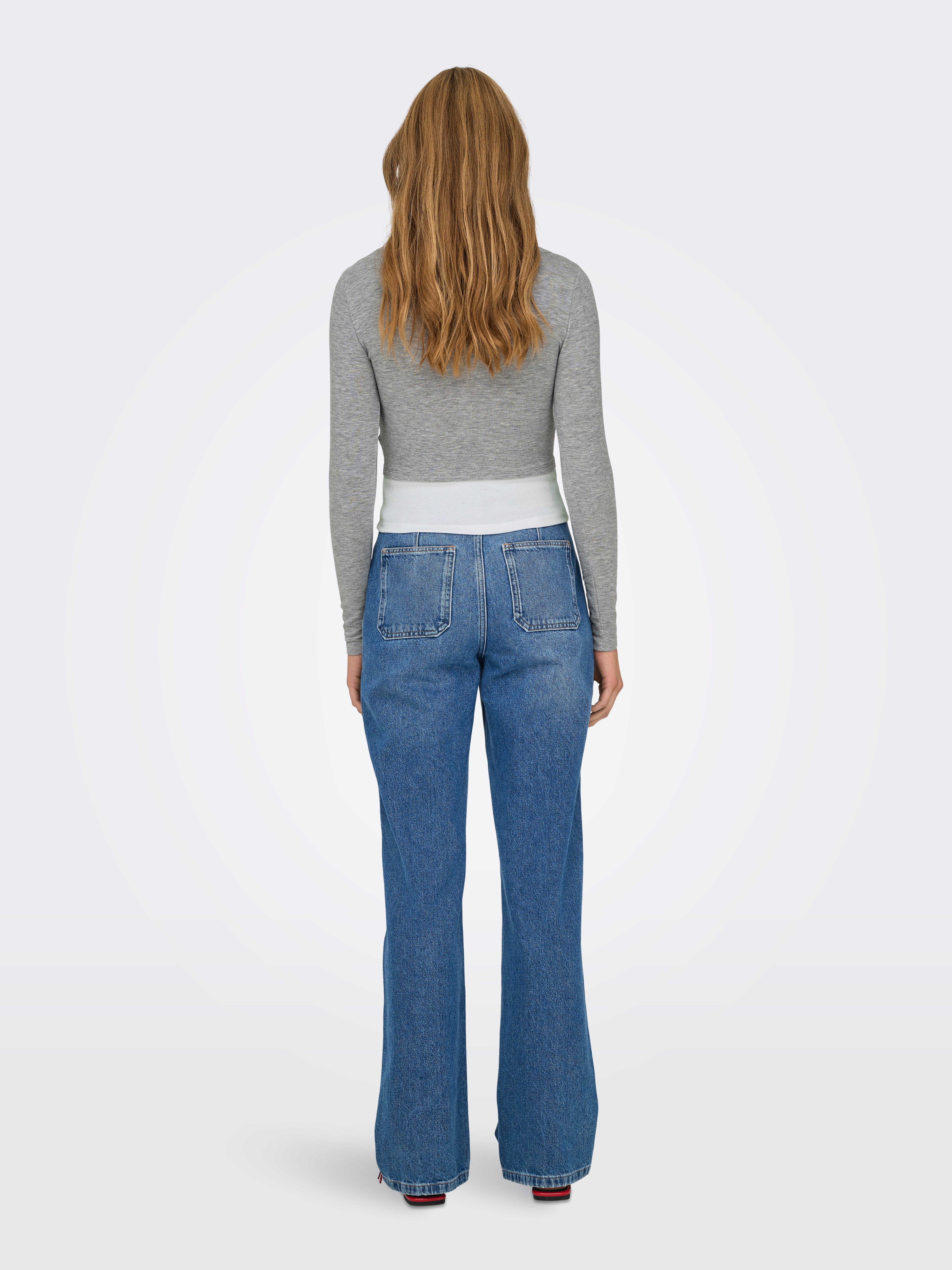 ONLELVA Top Light Grey Melange