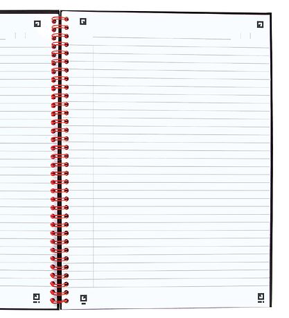 Oxford Notizbuch - Spiral - Gefüttert - A5 - Schwarz/Rot