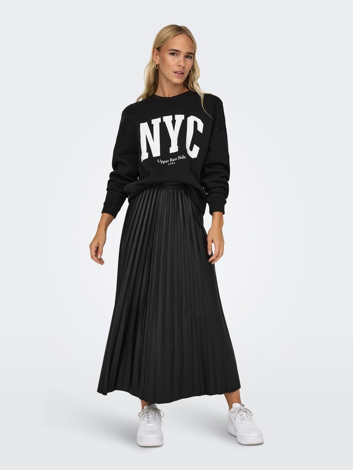 ONLANINA Plissierter Rock Black