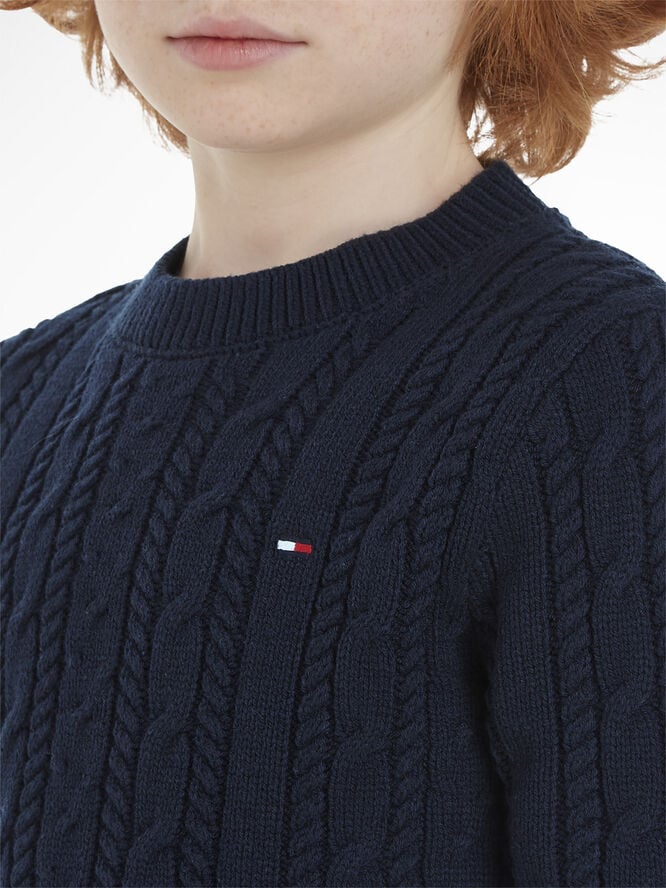 Tommy Hilfiger ESSENTIAL CABLE SWEATER Desert sky