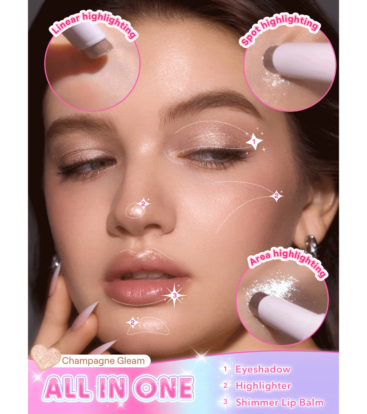SHEGLAM - Sombra para olhos Crystal Jelly Glaze Stick - Rock Star