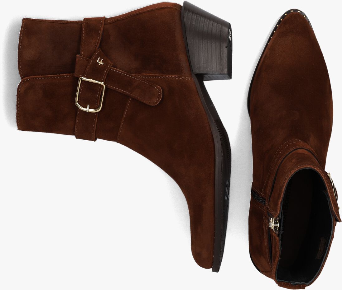 FLORIS VAN BOMMEL cognac floris van bommel enkellaarsjes sfw-50051