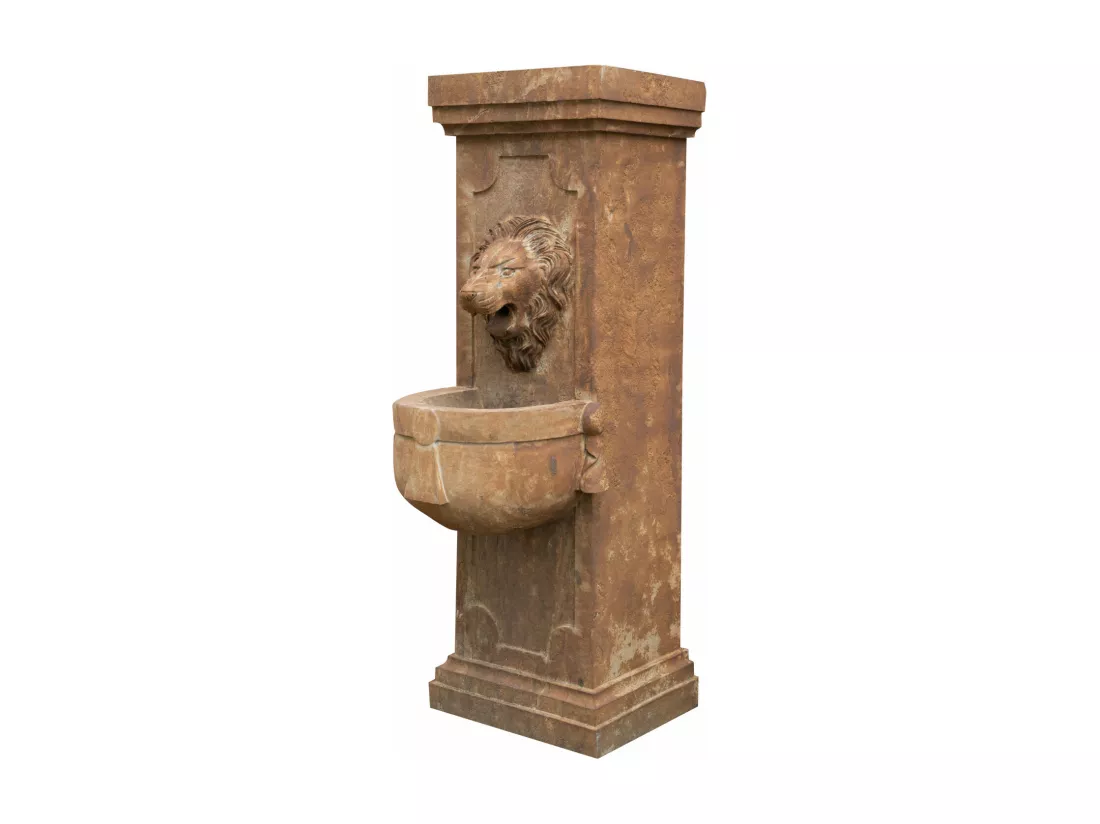 BISCOTTINI Fontaine - Mur en Pierre - Décorative - Fontaine de Jardin - Extérieur - Fontaine Murale - Décoration Murale - Décoration de Jardin - 40x59x125cm