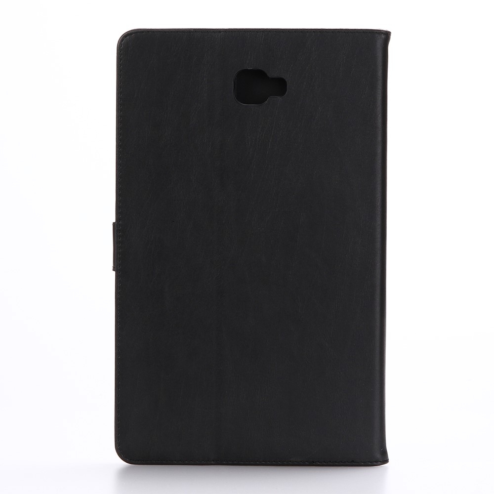 Samsung Galaxy Tab A 10.1 (2016) Hülle Leder Tasche mit Kartenfach - Schwarz