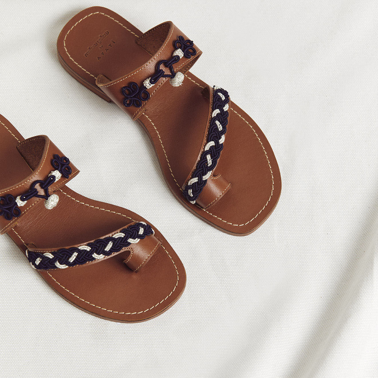 Mellow Yellow Sandales en Cuir Bahaar marine