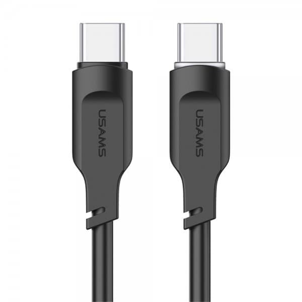 USAMS Kabel Lithe Series USB-C/USB-C 1.2 m Svart