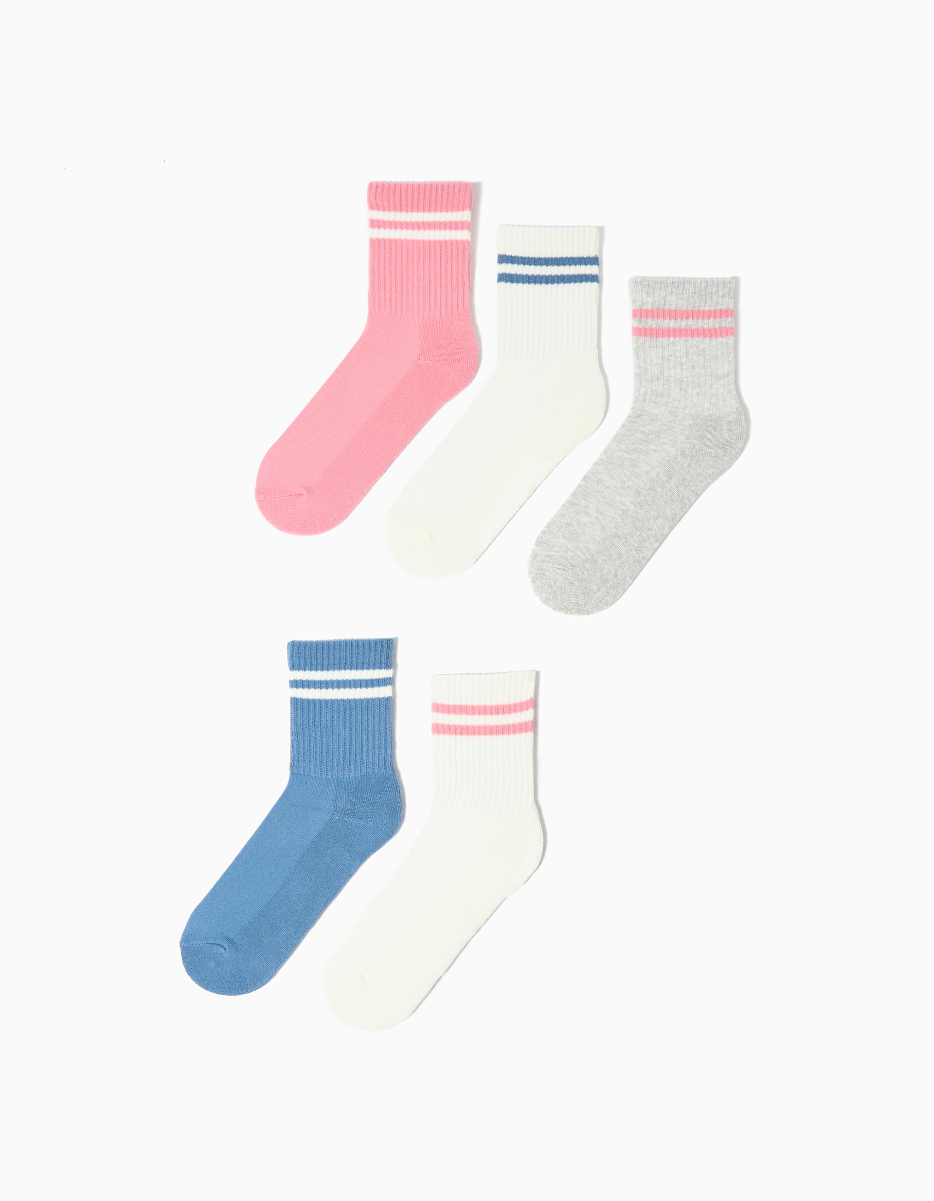 Pack 5 Pares de Meias, Menina, Multicolor