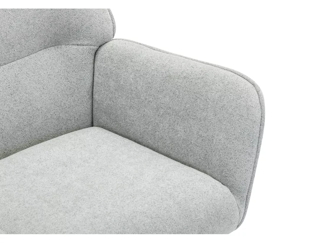 Fauteuil en tissu gris OSIMO