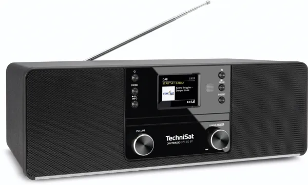 TechniSat DigitRadio 370 CD BT - Audiosystem - 2 x 5 Watt - sort