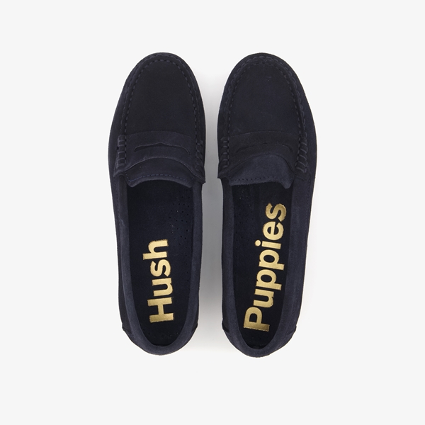 Hush Puppies dames mocassins blauw