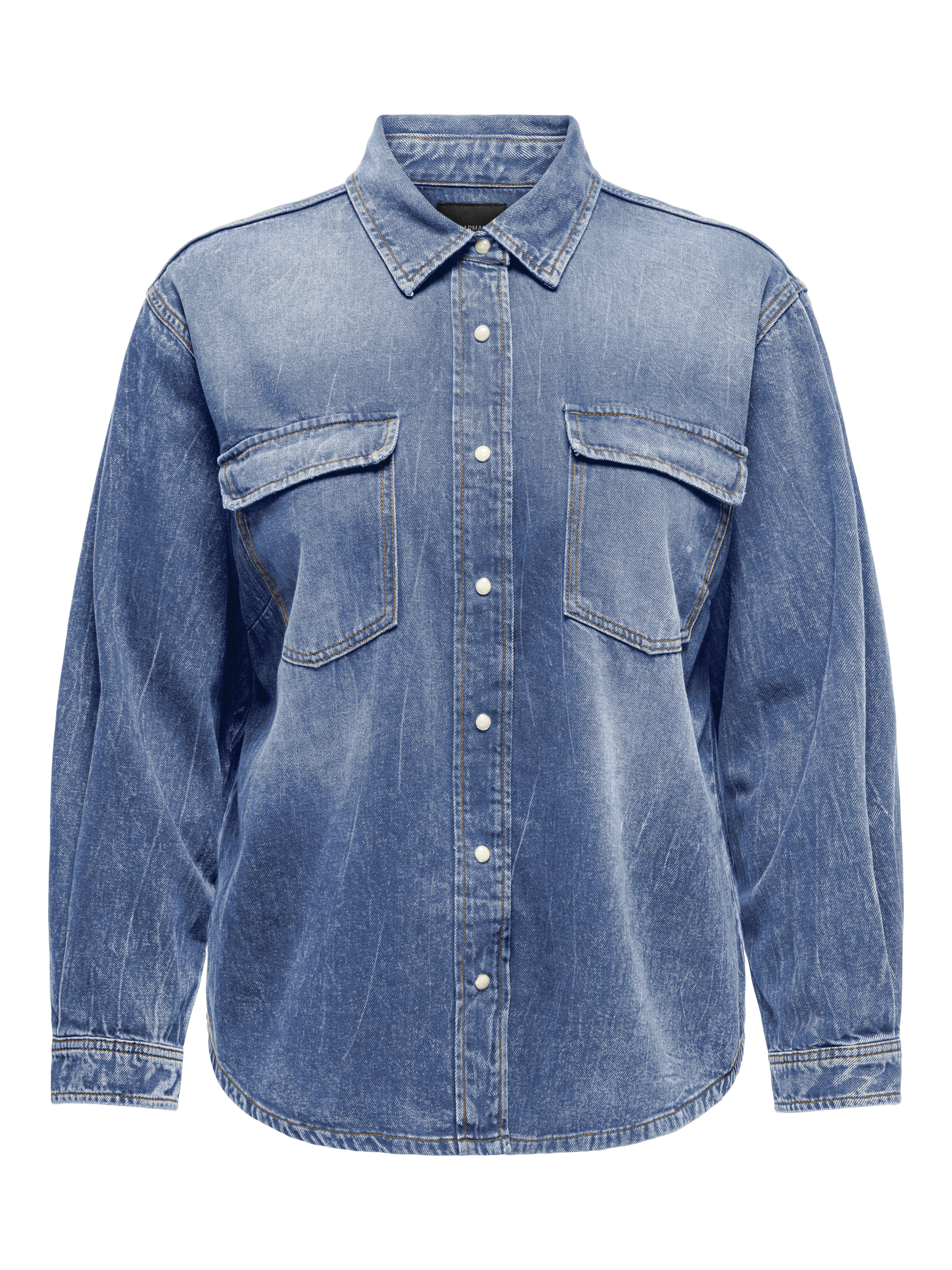 CARBROADWAY Jeanshemd Medium Blue Denim