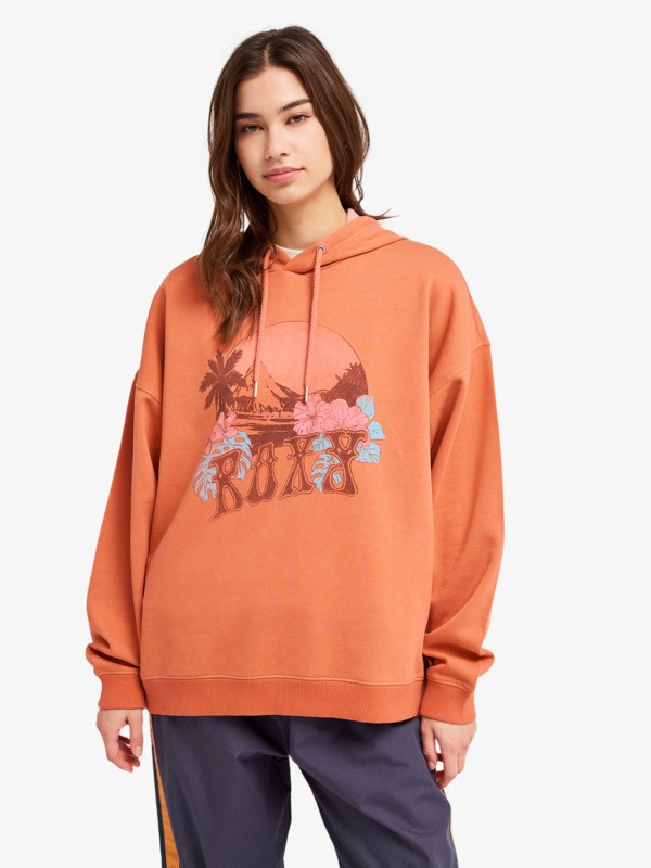 Lineup Oversized Sweat à capuche oversize Orange Femme