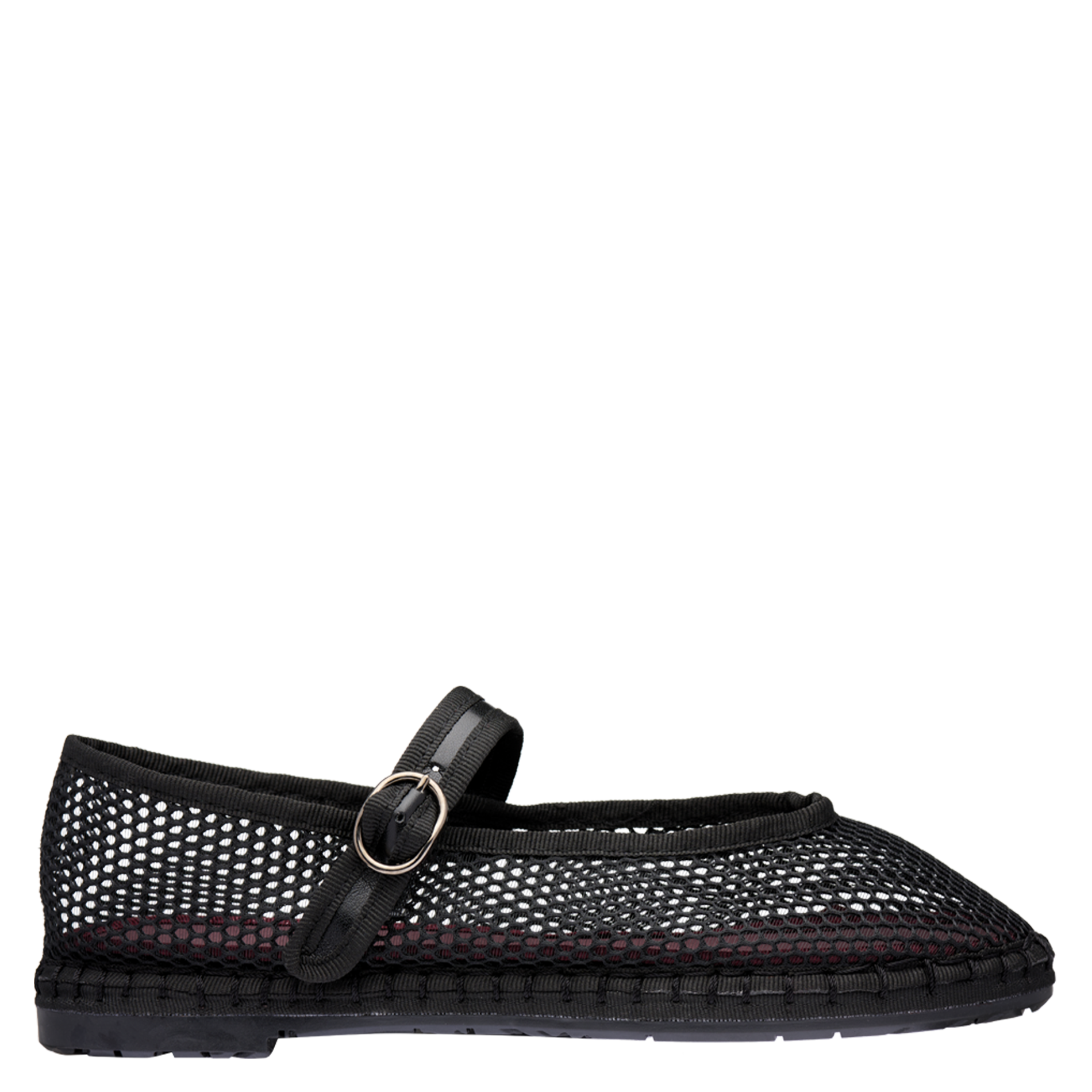 ISABELLA BLACK - Ballerines plates en mesh | Noir