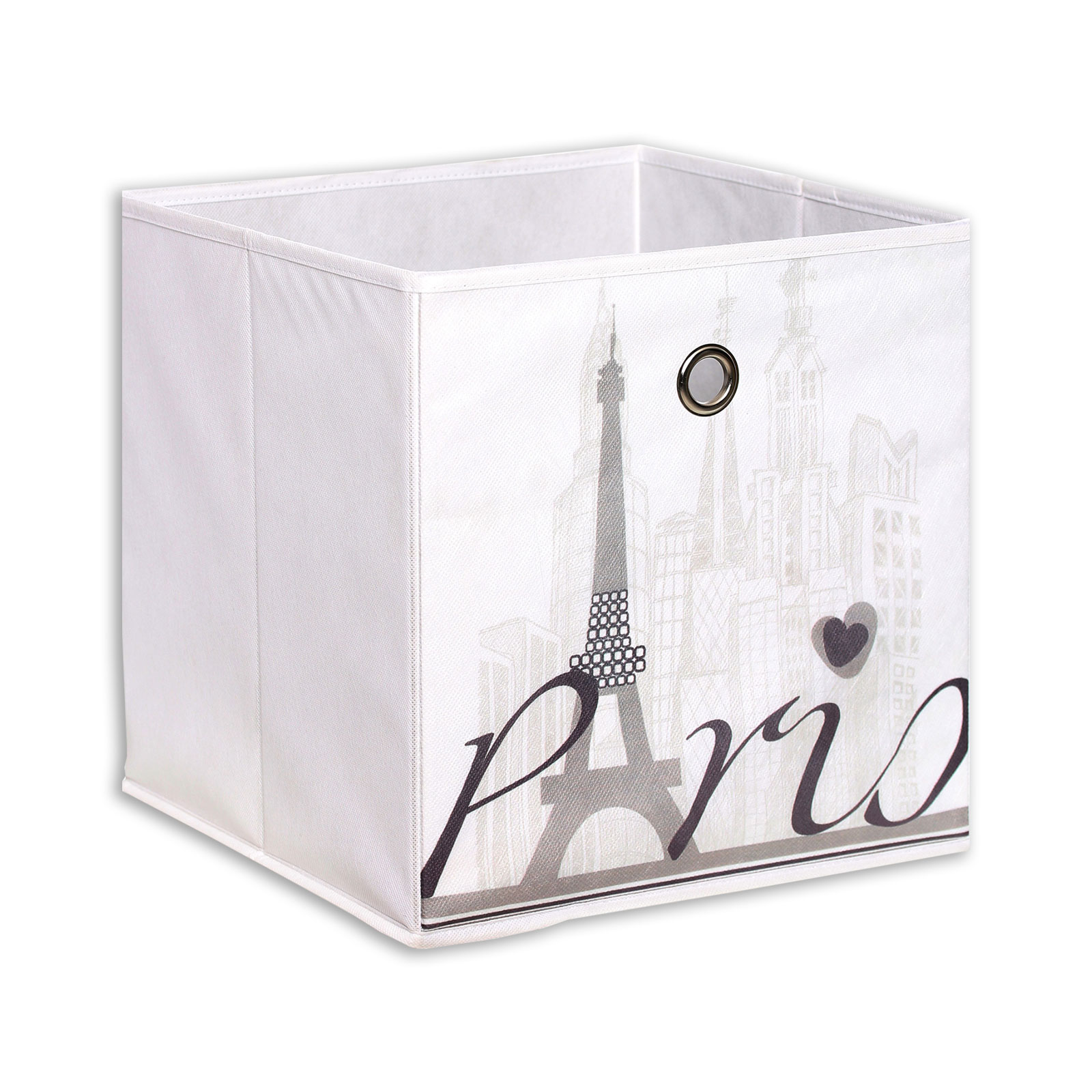 homara Aufbewahrungsbox - Paris - weiß - 32 x 32 x 32 cm