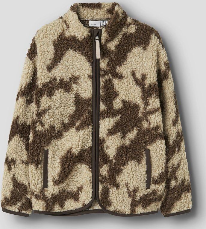 NAME IT - NKMOZIAS - Gebreid Vest - Bruin - Met Ritssluiting
