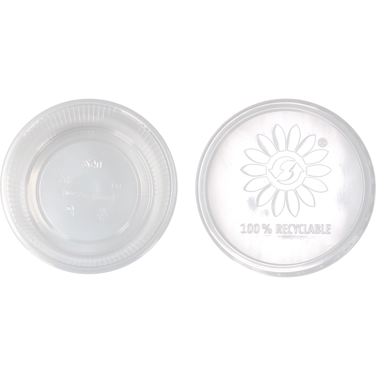 Bak, PP, 250ml, Ø101mm, incl. deksel, 50mm, transparant