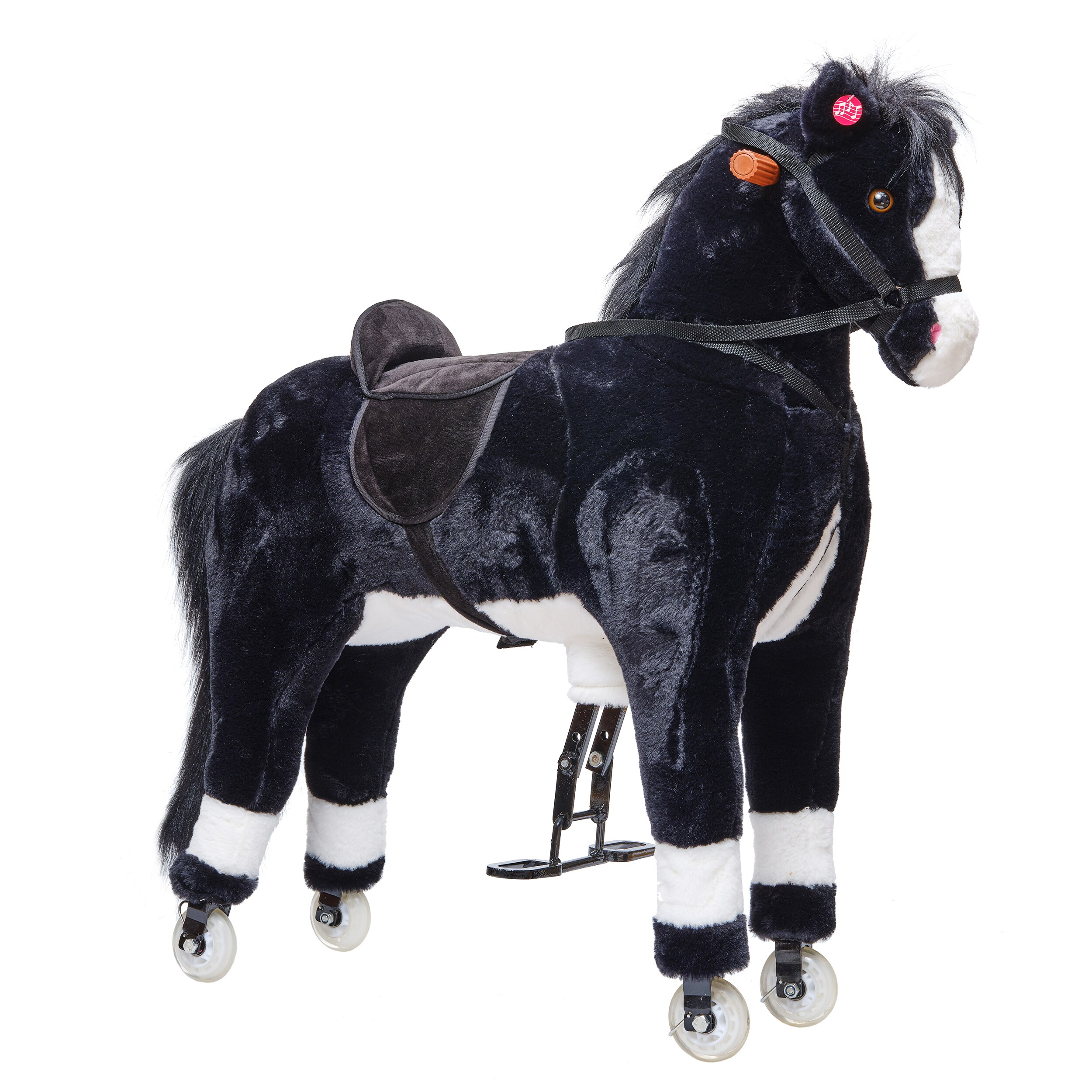 Pink Papaya Reitpferd auf Rollen Paco - 90 cm