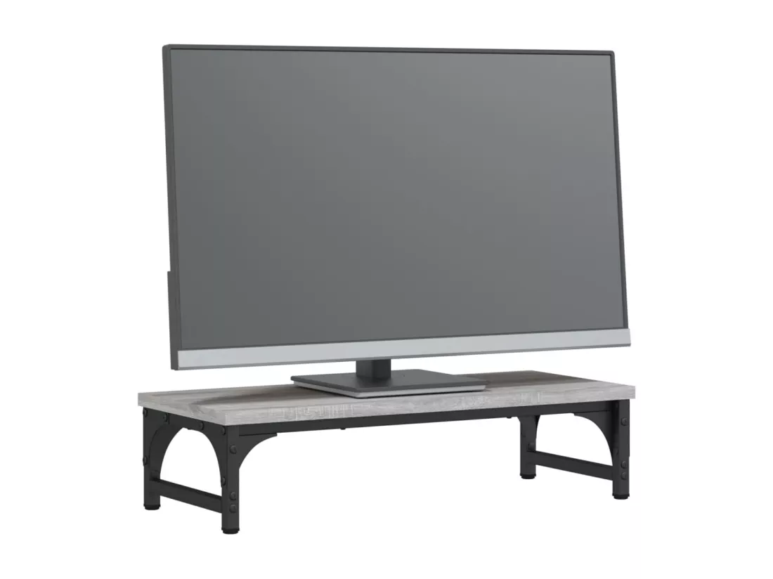 Support de moniteur sonoma gris 55x23x14 cm bois d'ingénierie