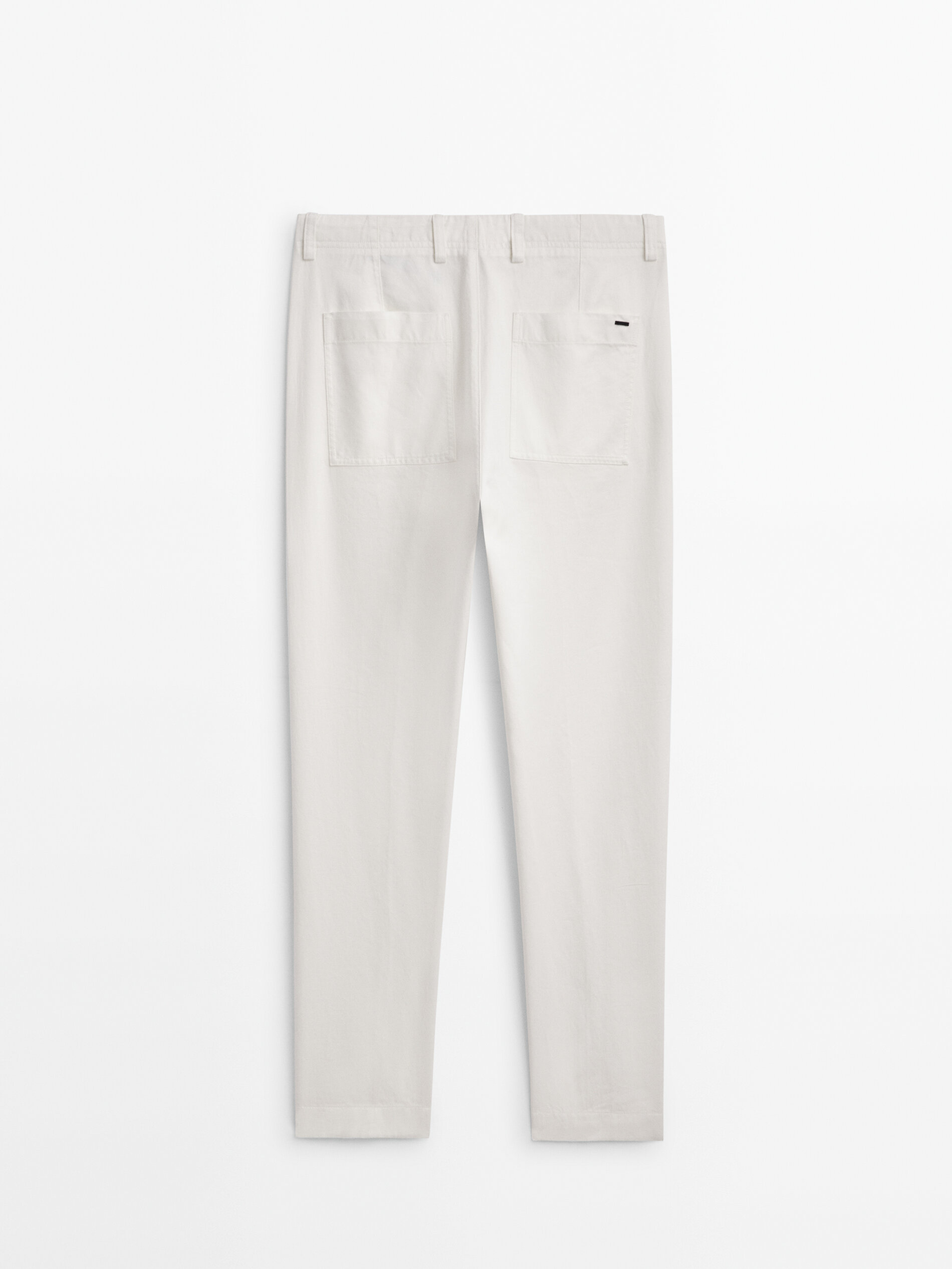 Calça tejanera de corte afunilado - BRANCA