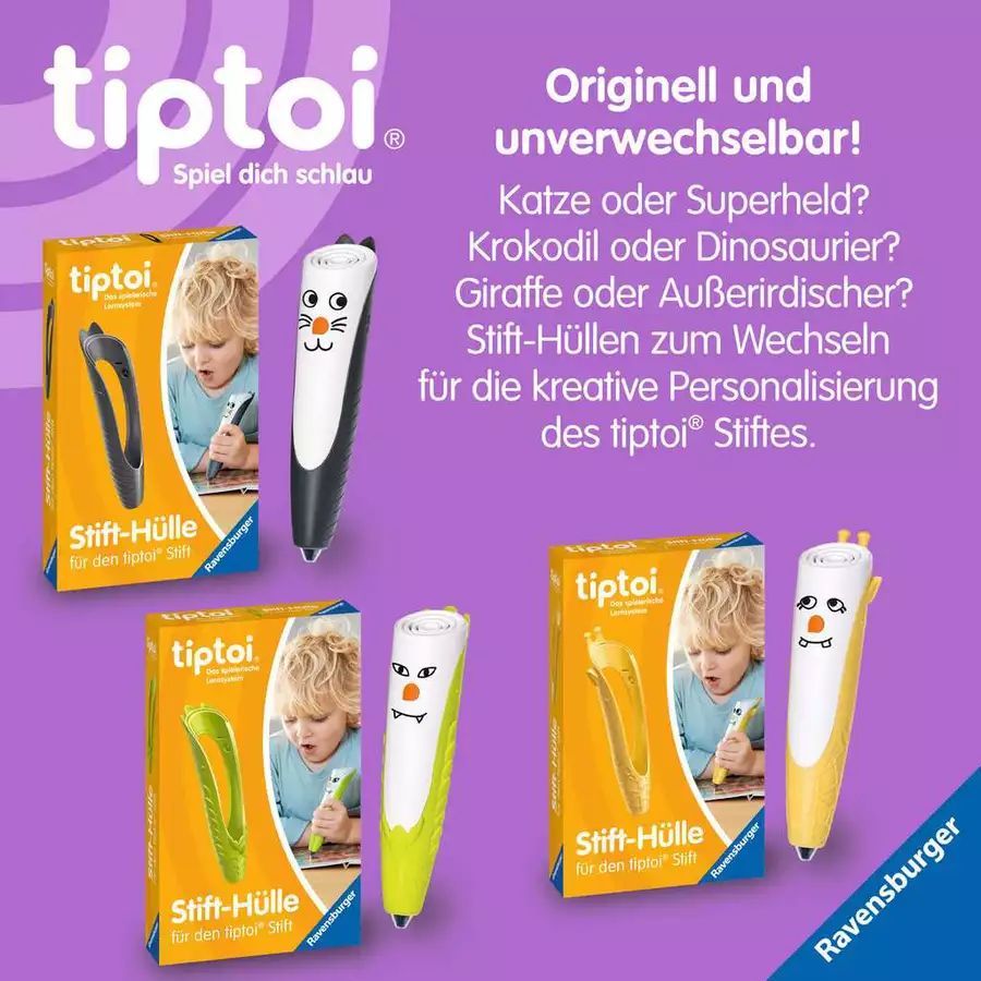Ravensburger tiptoi® Stift-Hülle zum Wechseln in Schwarz bunt