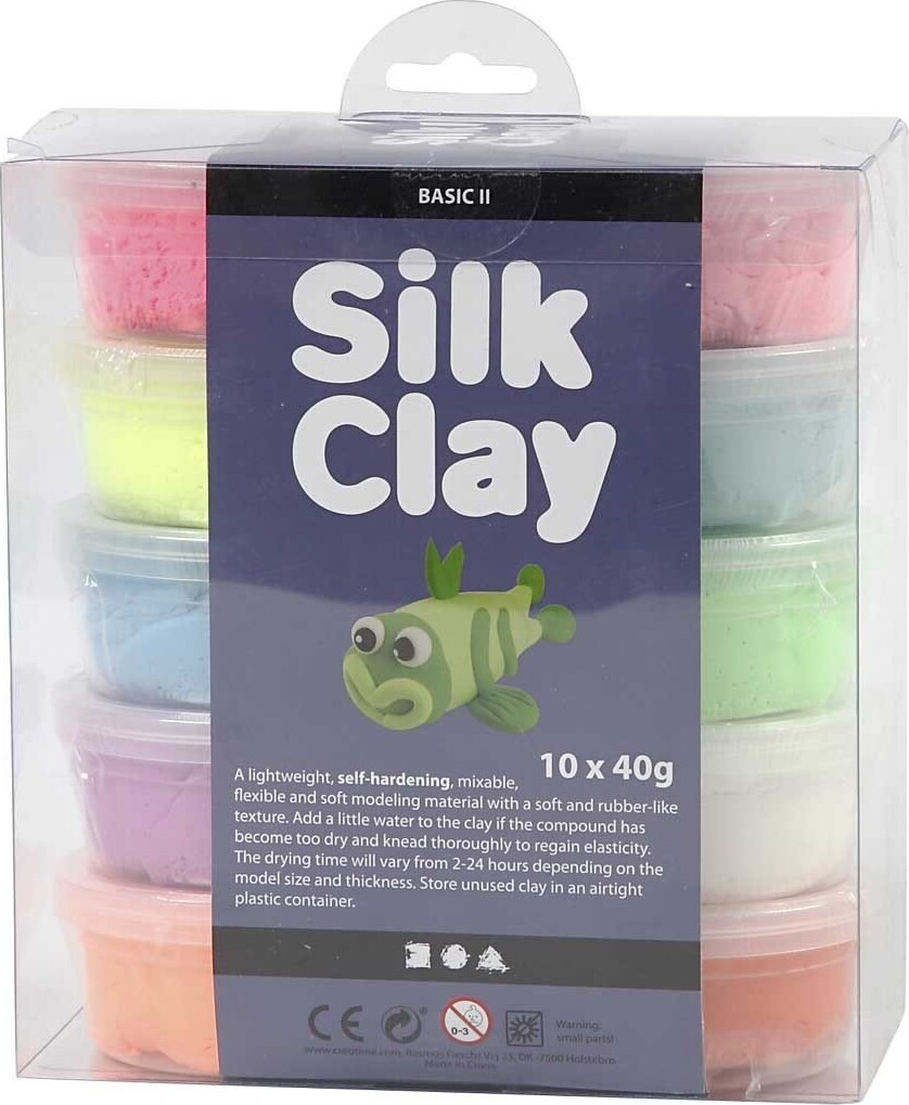 Silk Clay - Modellervoks Sæt - Standard 10X40 G