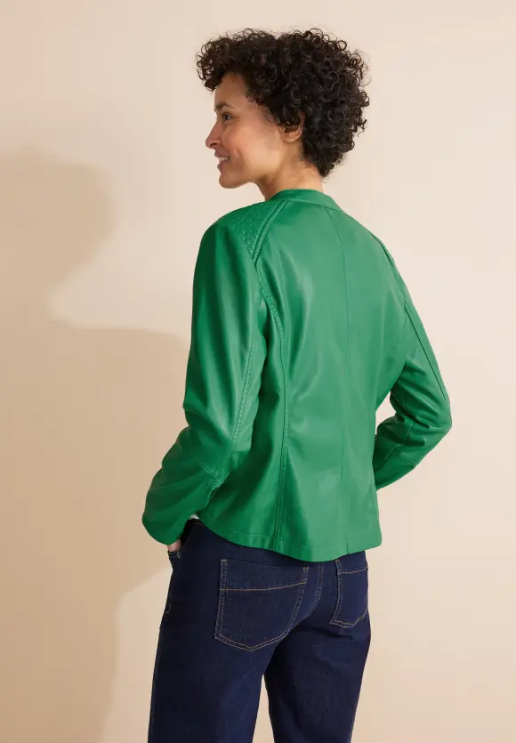 Kurze Bikerjacke - arty green