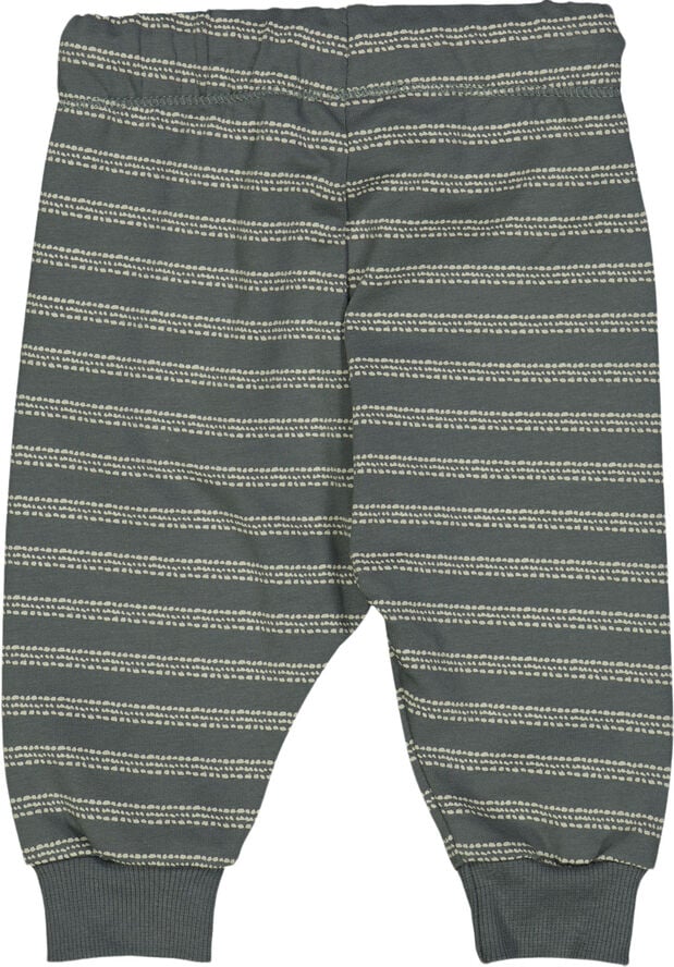 Müsli by Green Cotton Stripe sweat pants baby Balance green/ poetry green