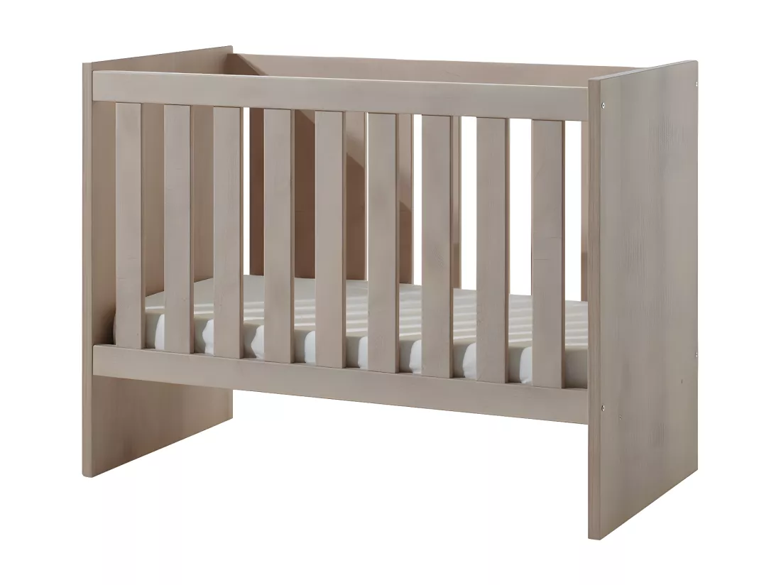 Lit bébé robuste 60x120 évolutif en lit enfant 90x200 coloris chêne River Oak collection LOUISE.