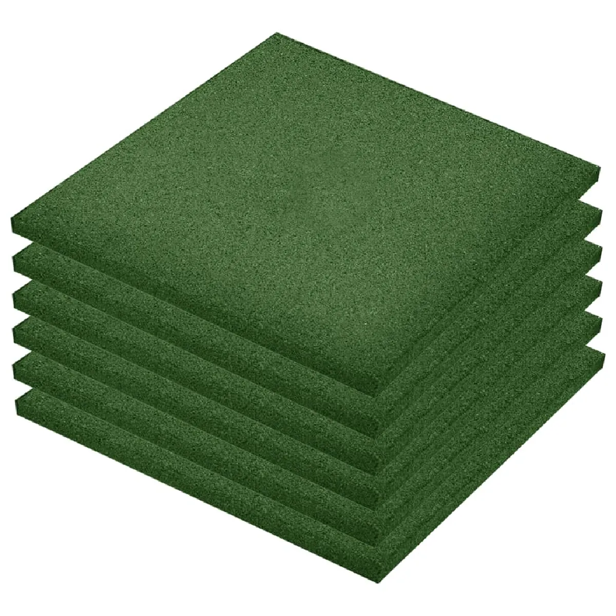 vidaXL Carreaux antichoc 6 pcs - Caoutchouc Vert