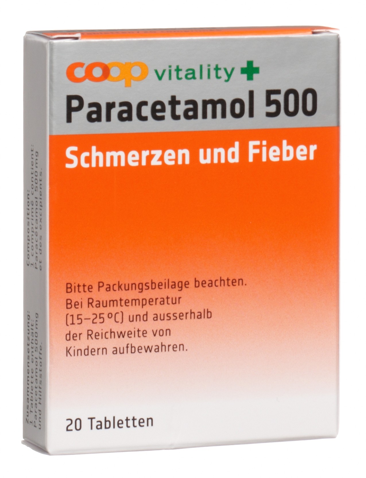 Coop Vitality Paracetamol Tabl 500 mg Blist 20 Stk