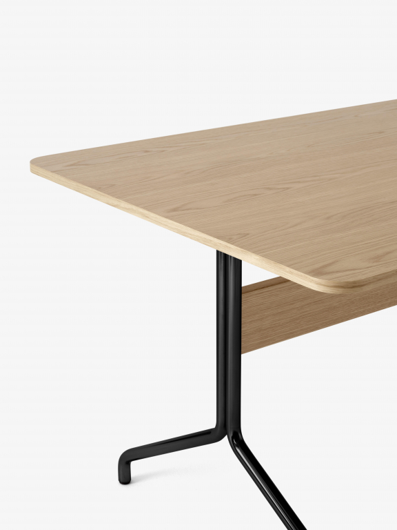 &tradition Pavilion AV19 tafel 200x90 zwart onderstel, zwart eiken